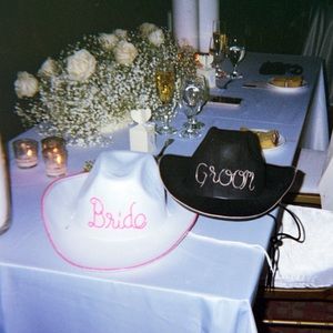 Cowboy Hat bride and groom